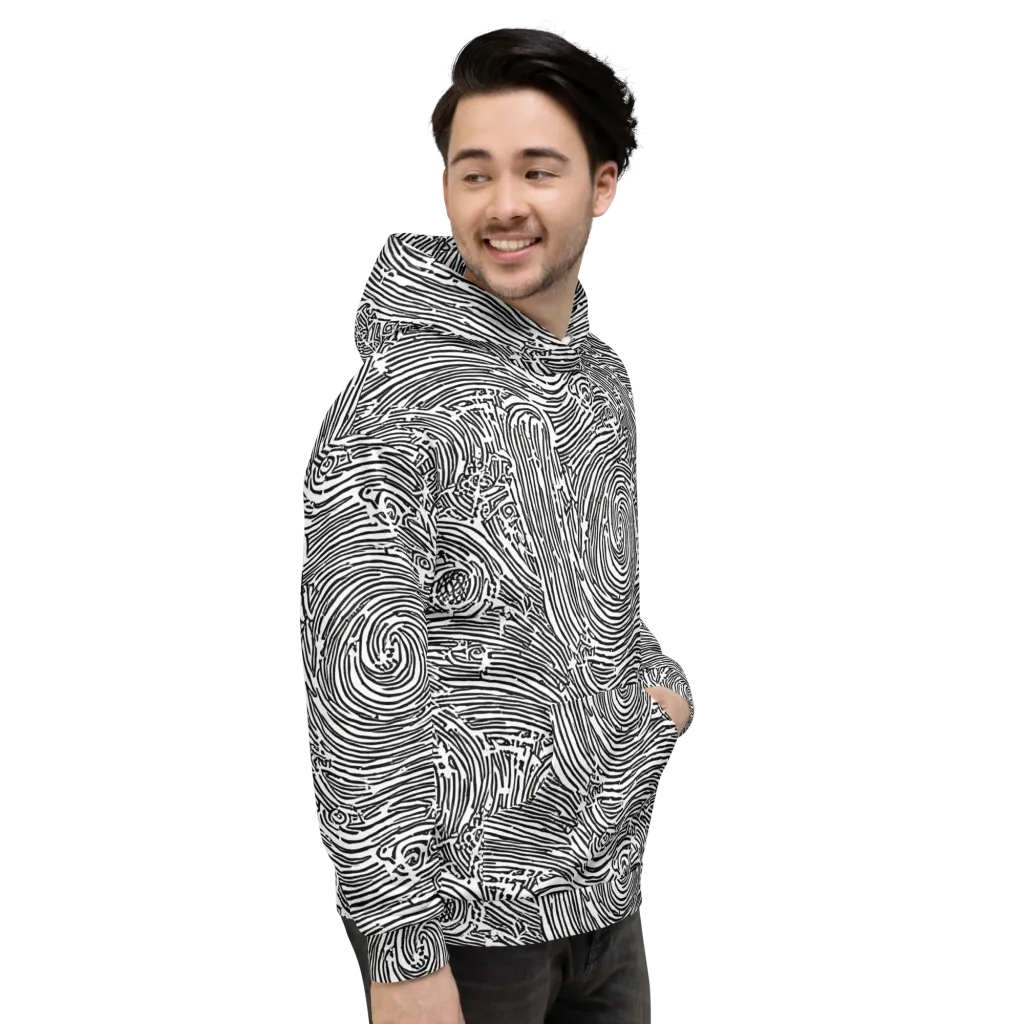 Whirlpool Echoes on Hoodie — Right