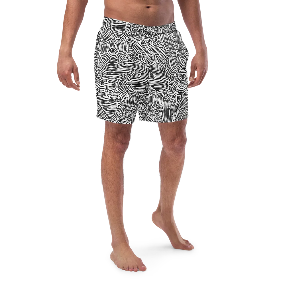 Whirlpool Echoes on Swim Trunks — Front