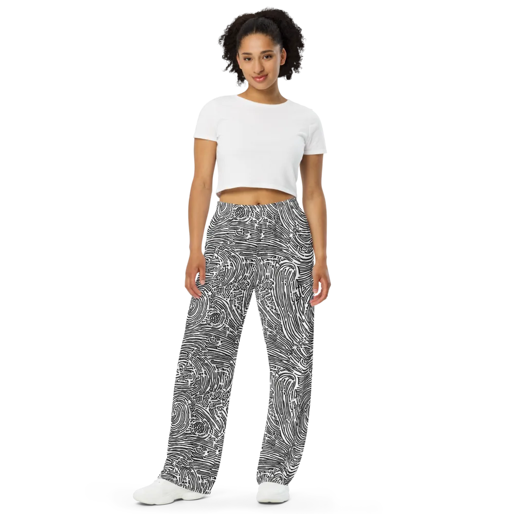 Whirlpool Echoes on Wide-Leg Pants — Front