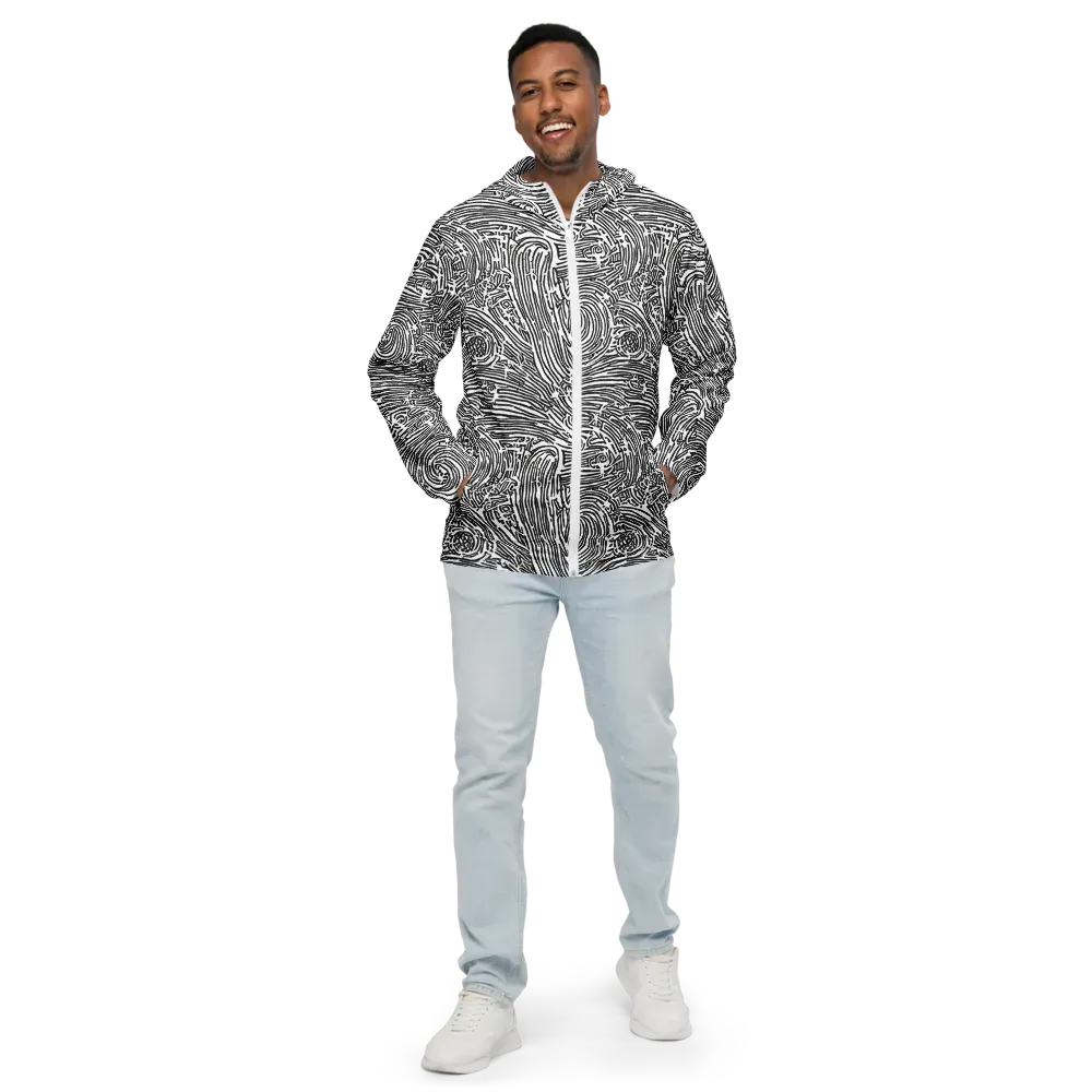 Whirlpool Echoes on Men's Windbreaker — Front