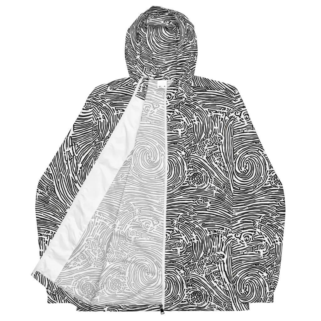 Whirlpool Echoes on Men's Windbreaker — Front