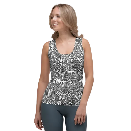 Whirlpool Echoes on a Women's Tank Top