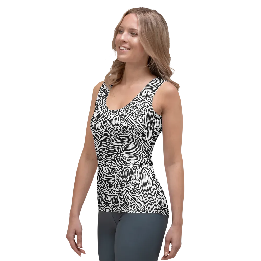 Whirlpool Echoes on Women's Tank Top — Left Front