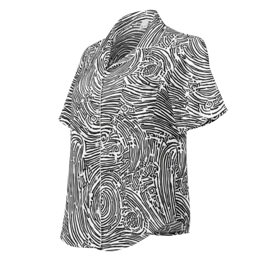 Whirlpool Echoes on a Women's Short Sleeve Pajama Top