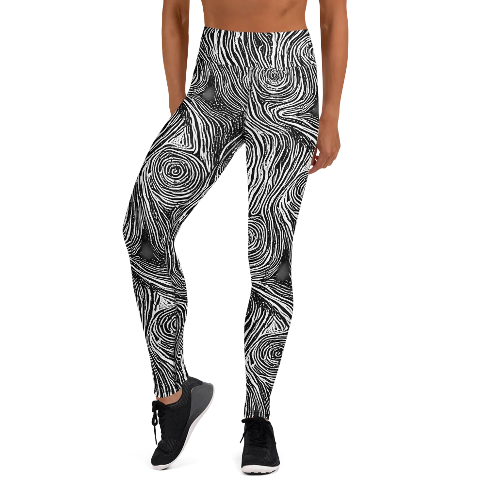 Fluid Timber on Yoga Leggings — Front
