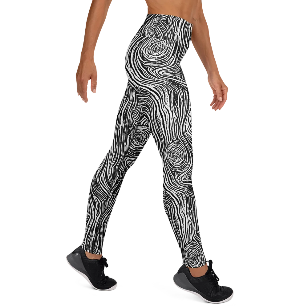 Fluid Timber on Yoga Leggings — Right
