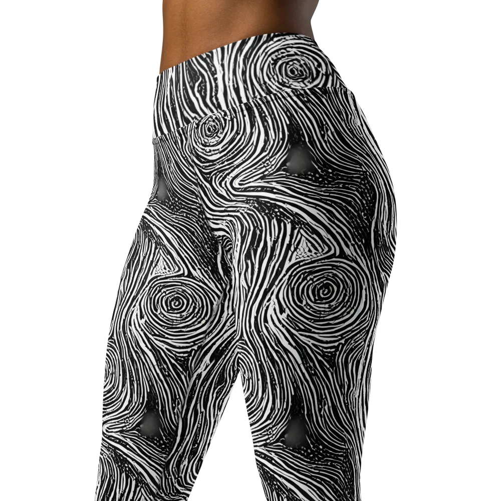 Fluid Timber on Yoga Leggings — Left Front