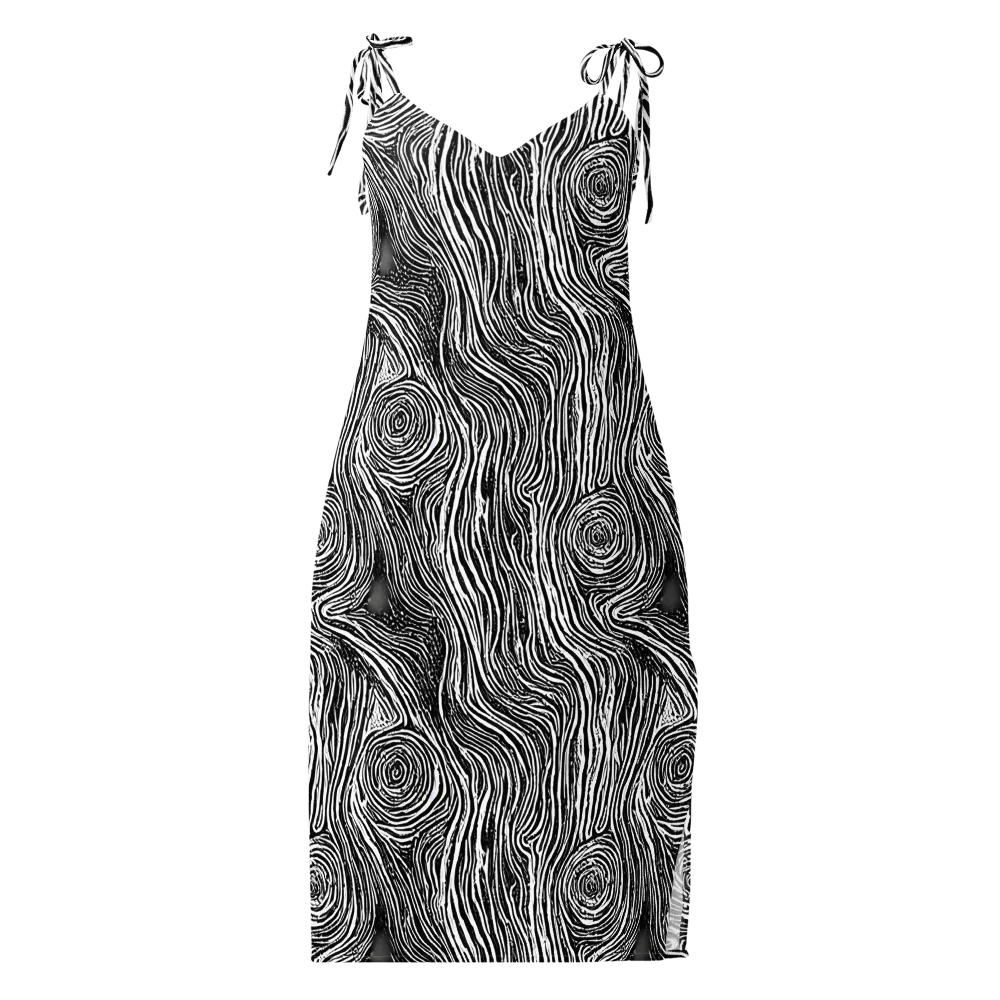 Fluid Timber on Slip Dress — Front