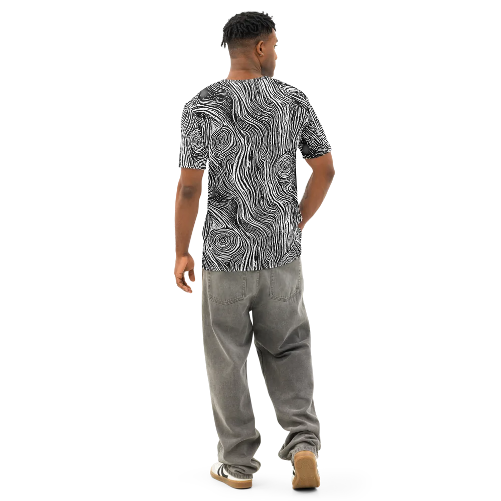 Fluid Timber on Men's Cotton Crew Neck T-Shirt — Back