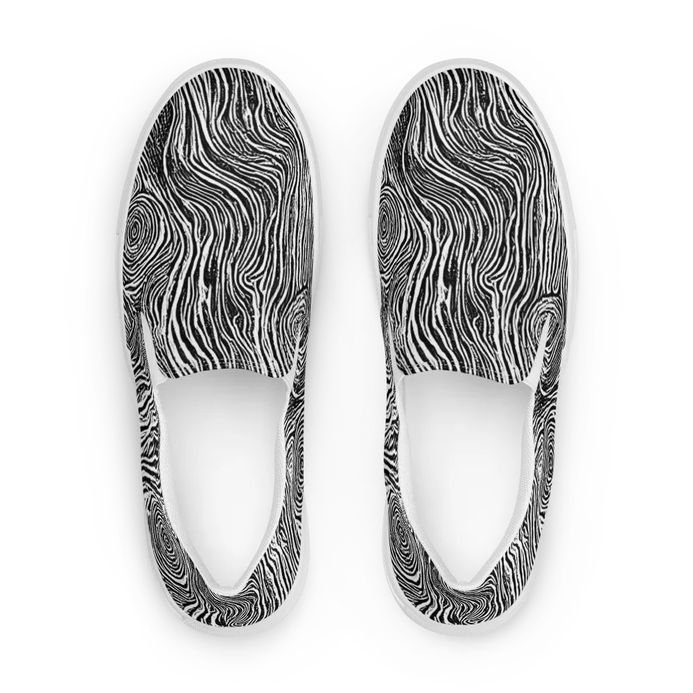 Fluid Timber on Men's Slip-On Canvas Shoes — Front