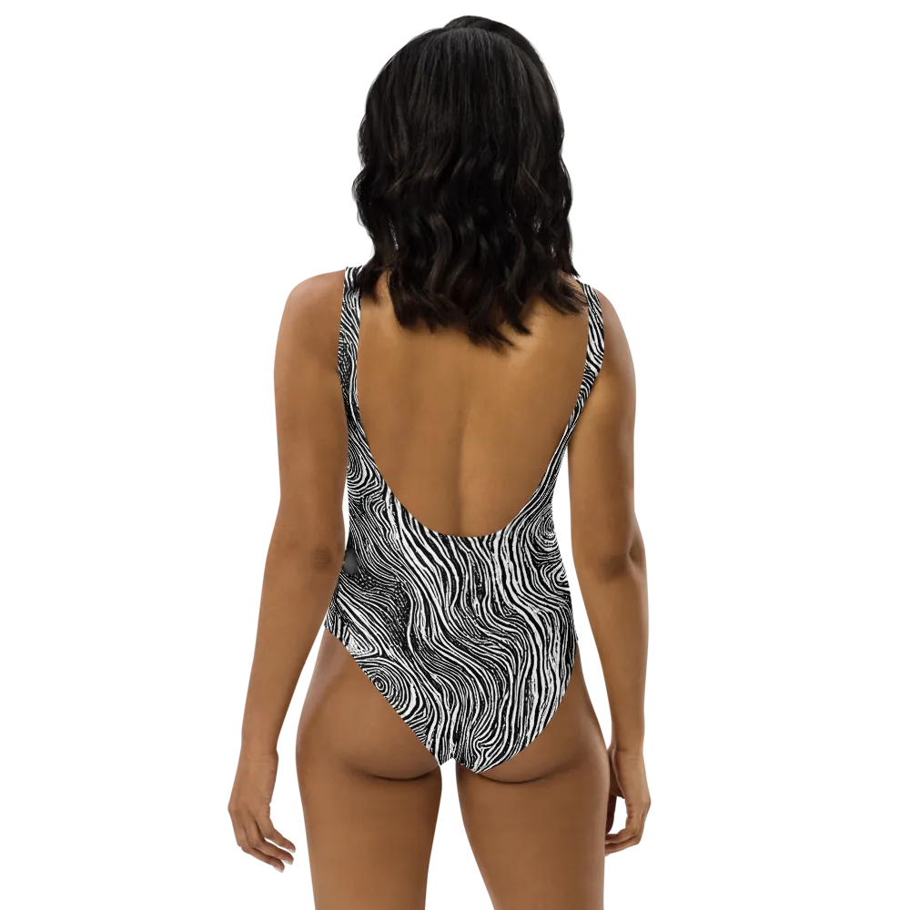 Fluid Timber on One-Piece Swimsuit — Back
