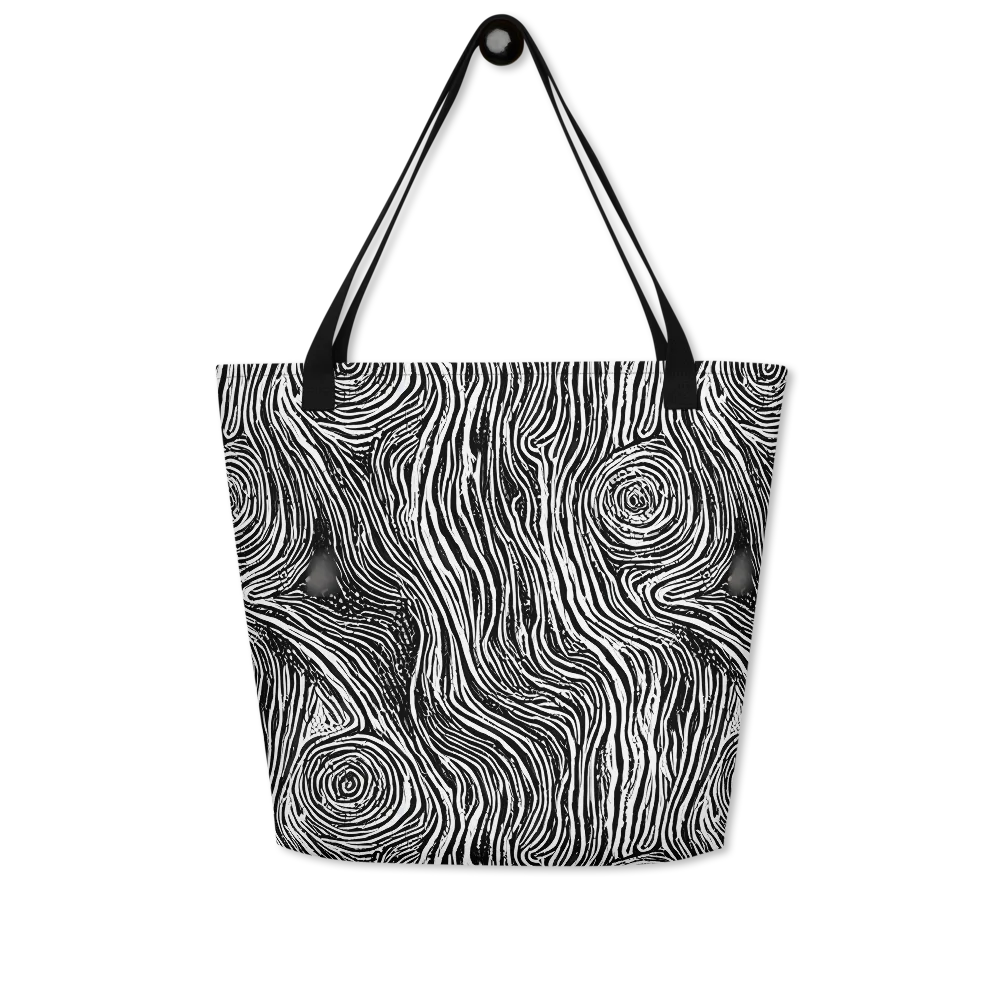 Fluid Timber on Large Tote Bag W/ Pocket — Front