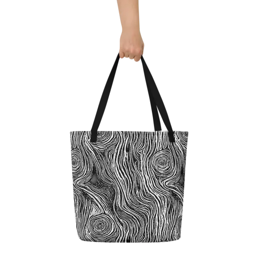 Fluid Timber on a Large Tote Bag W/ Pocket