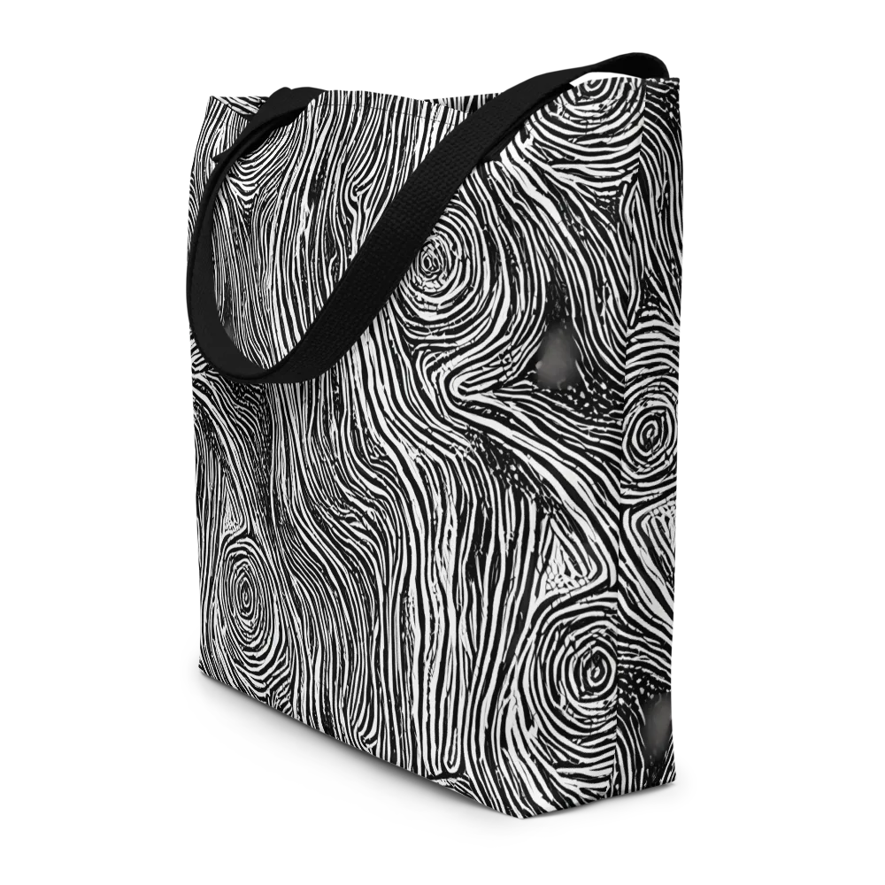 Fluid Timber on Large Tote Bag W/ Pocket — Front