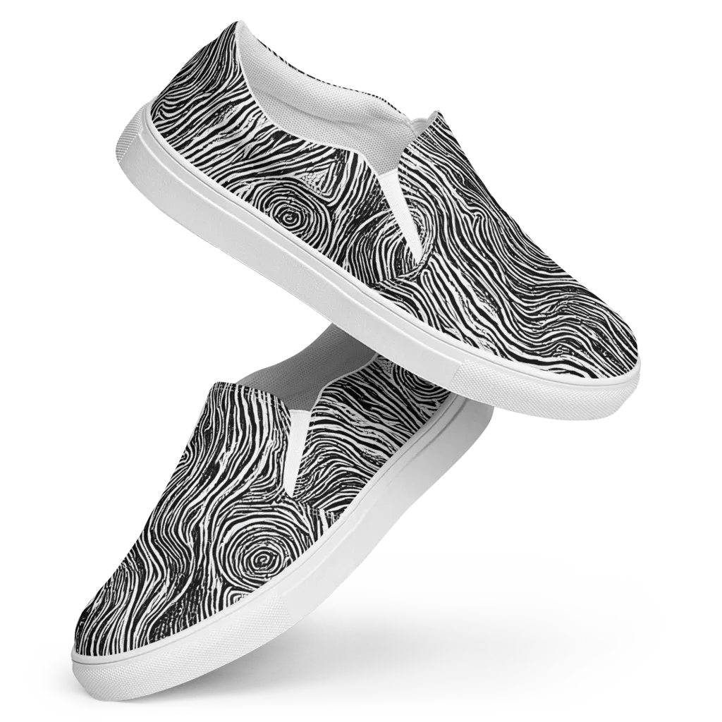 Fluid Timber on Women's Slip-On Canvas Shoes — Front