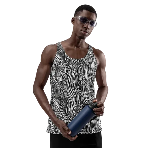 Fluid Timber on a Men's Tank Top