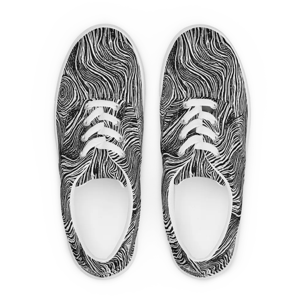 Fluid Timber on Men's Lace-Up Canvas Shoes — Front