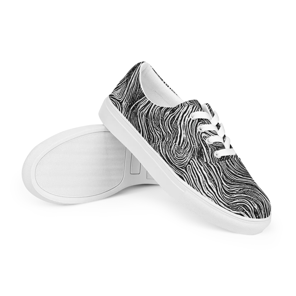 Fluid Timber on Men's Lace-Up Canvas Shoes — Right Front