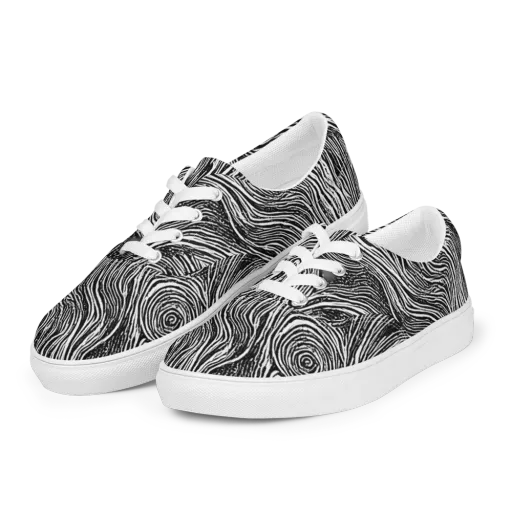 Fluid Timber on a Men's Lace-Up Canvas Shoes