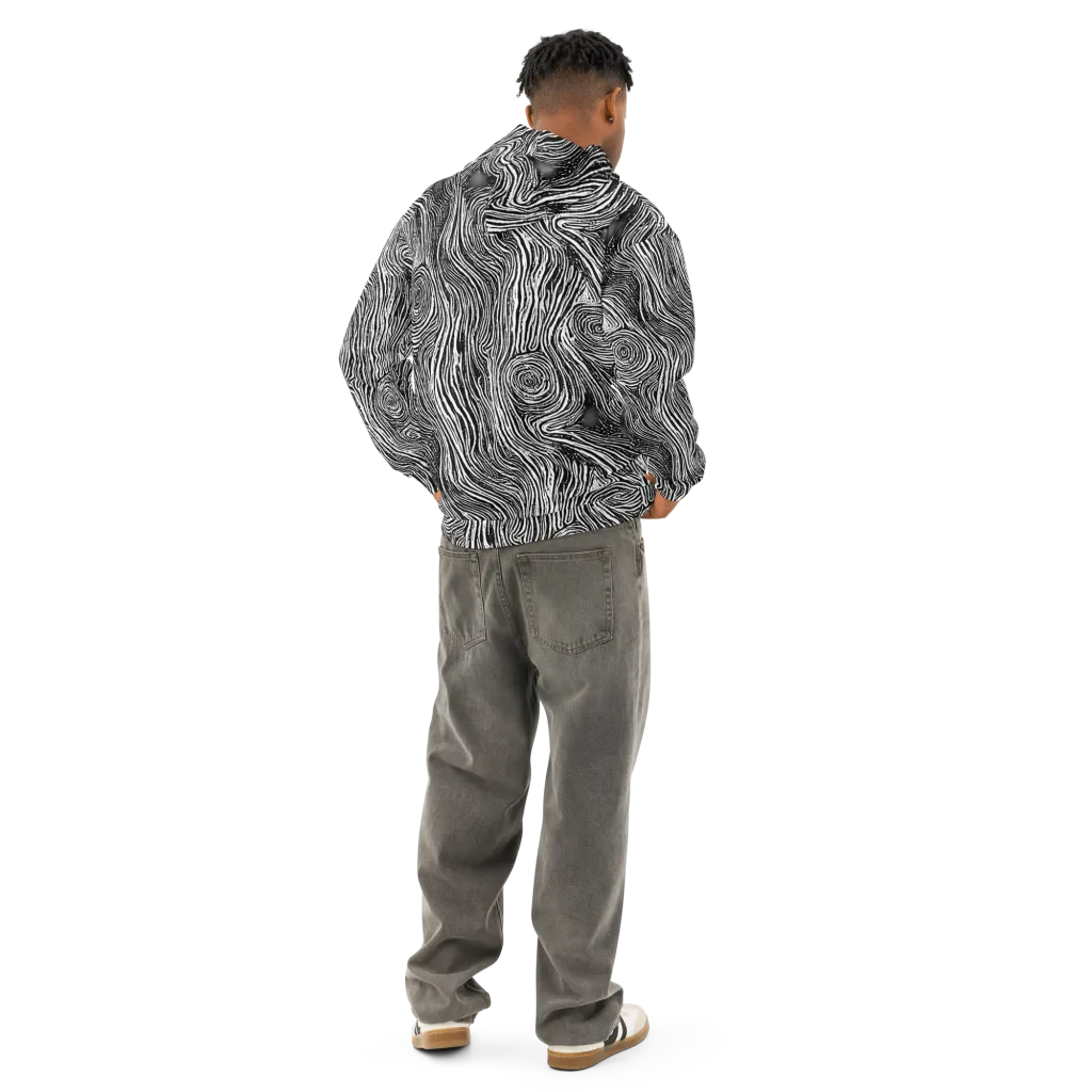 Fluid Timber on Cotton Hoodie — Back