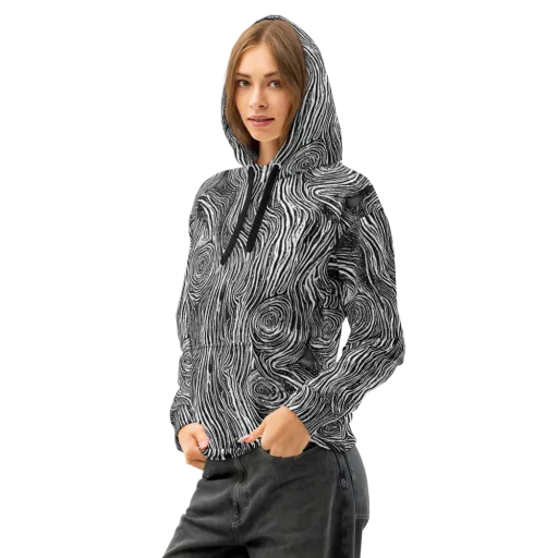 Fluid Timber on a Cotton Hoodie