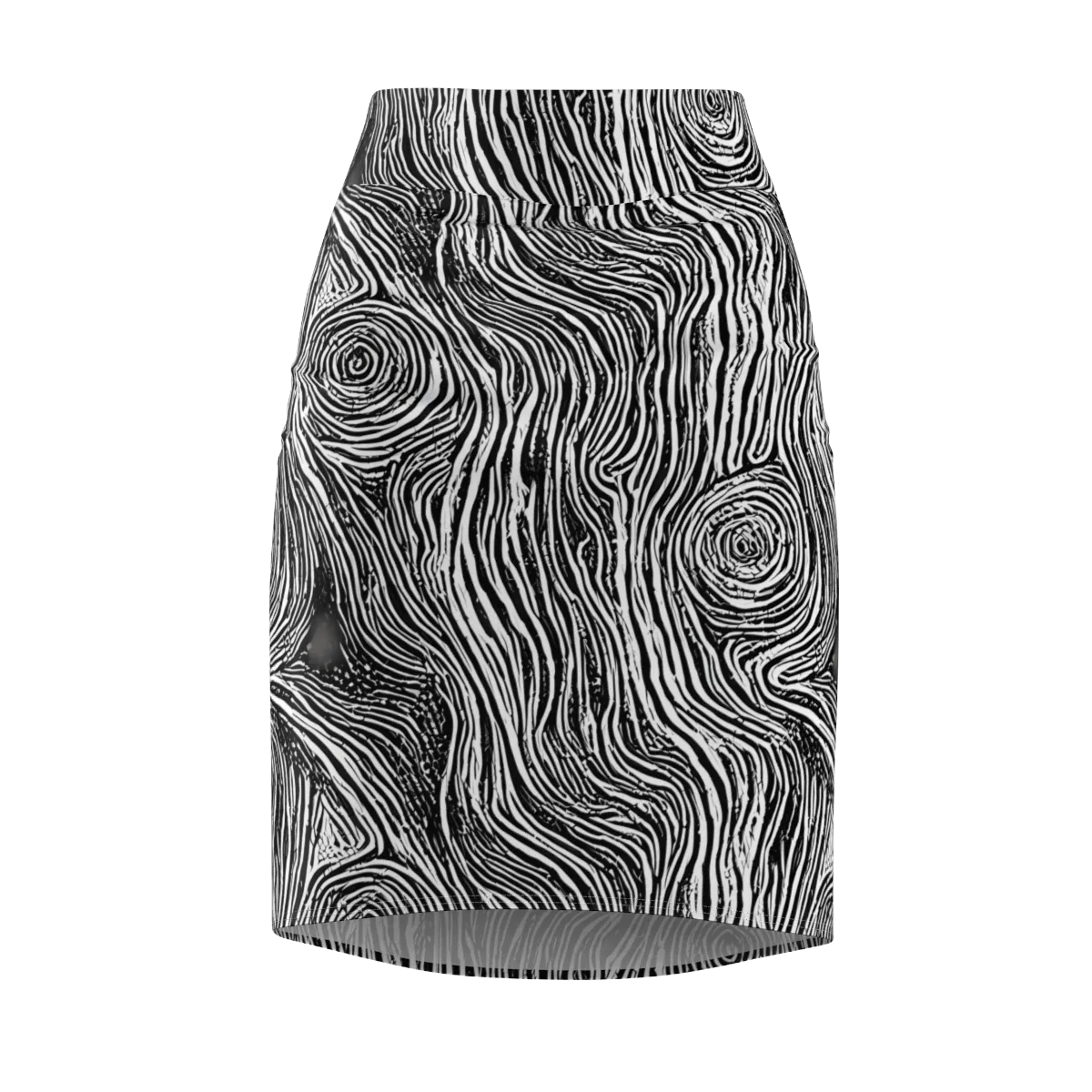 Fluid Timber on Pencil Skirt — Front