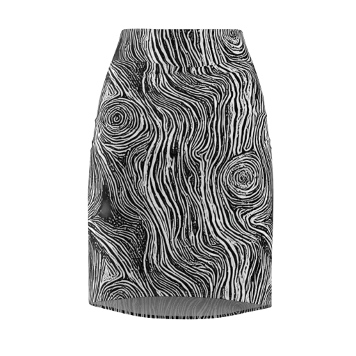 Fluid Timber on a Pencil Skirt