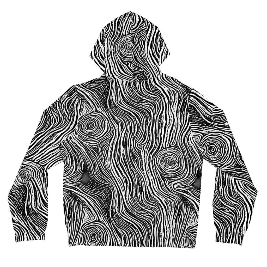 Fluid Timber on Women's Full-Zip Hoodie — Back