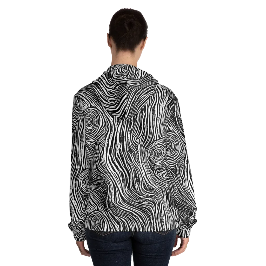 Fluid Timber on Women's Full-Zip Hoodie — Back On Person