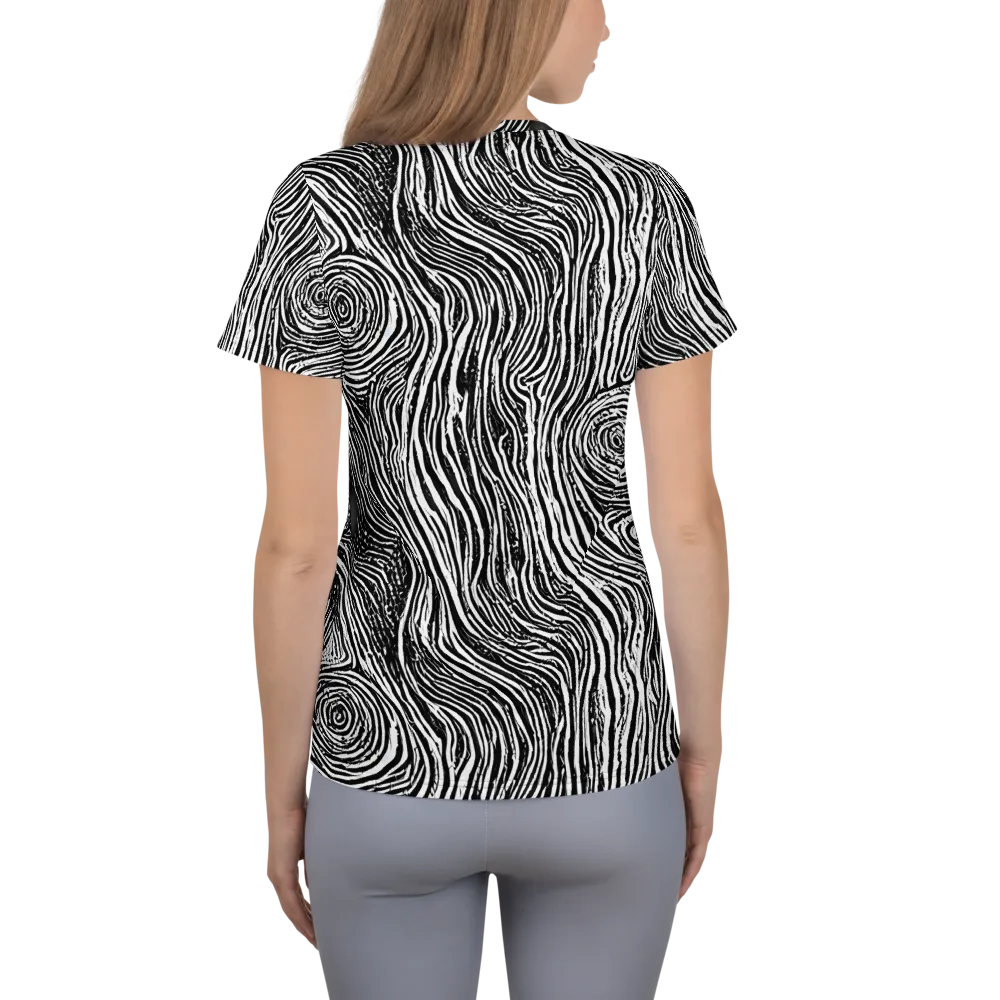 Fluid Timber on Women's Athletic T-Shirt — Back