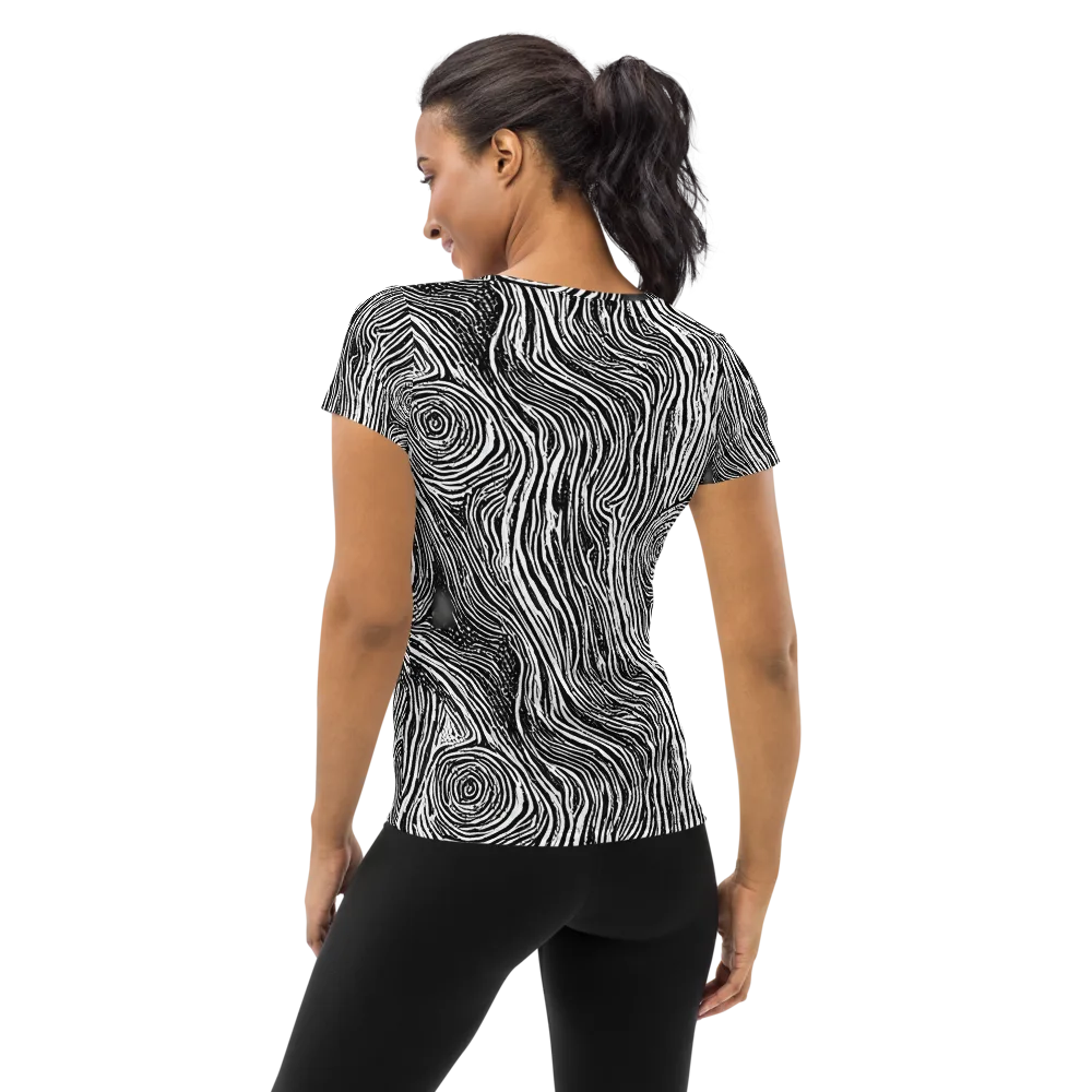 Fluid Timber on Women's Athletic T-Shirt — Back