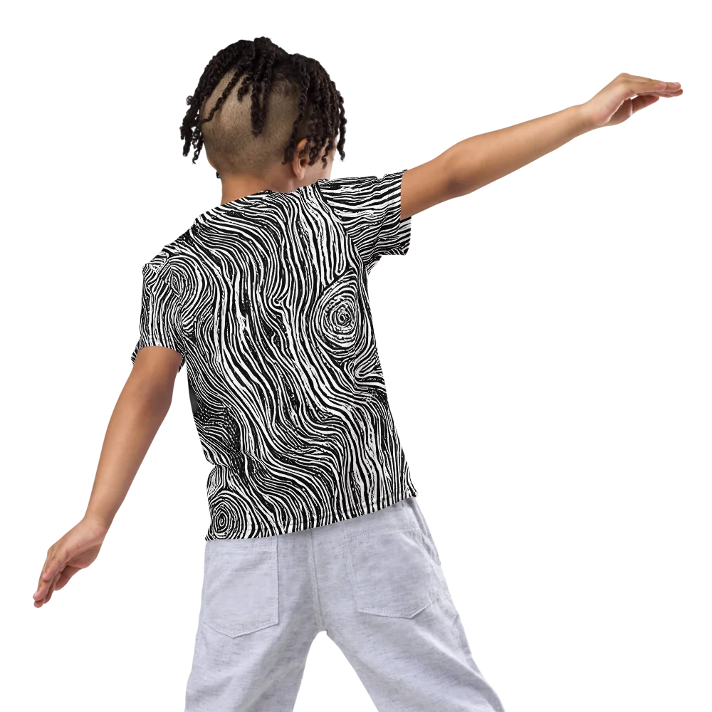 Fluid Timber on Kids Crew Neck T-Shirt — Back