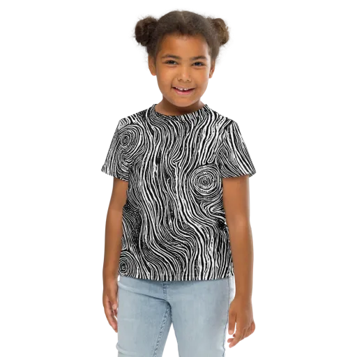 Fluid Timber on a Kids Crew Neck T-Shirt