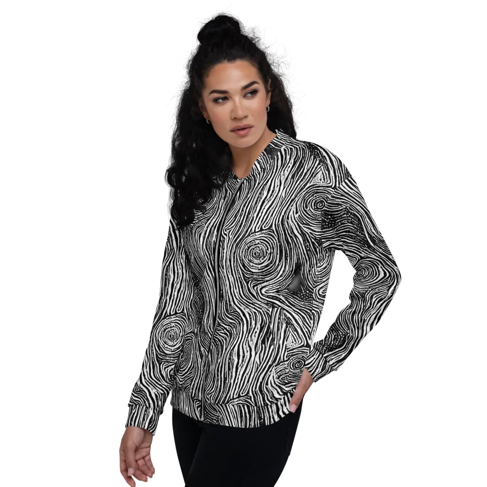 Fluid Timber on Bomber Jacket — Left