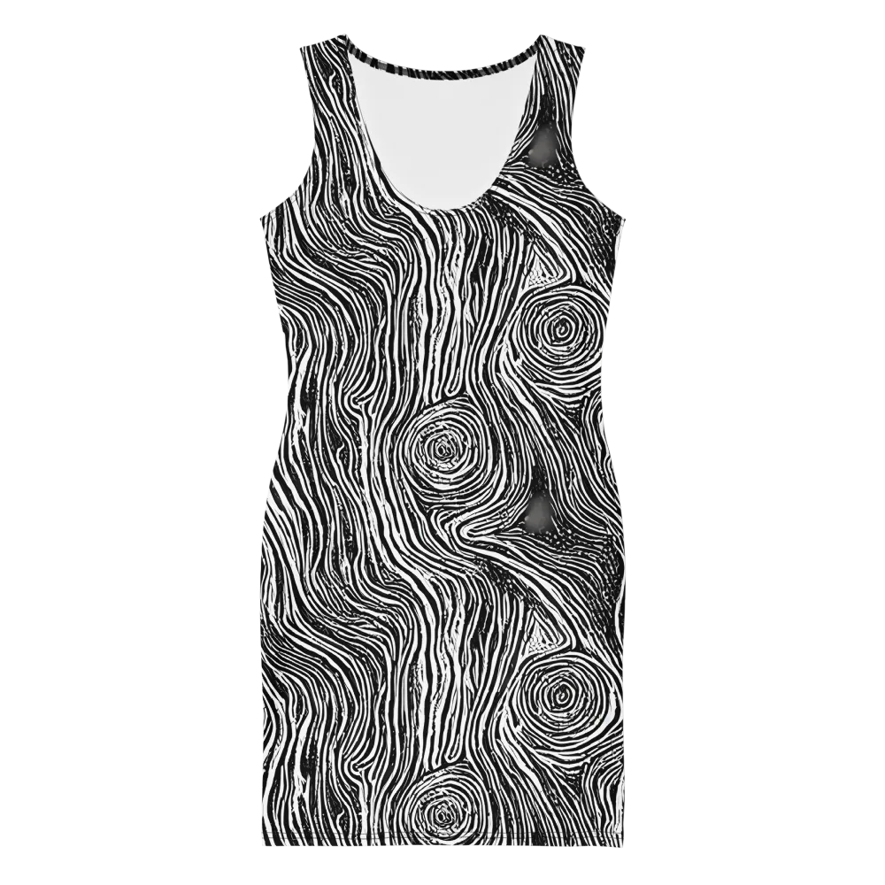 Fluid Timber on Bodycon Dress — Front