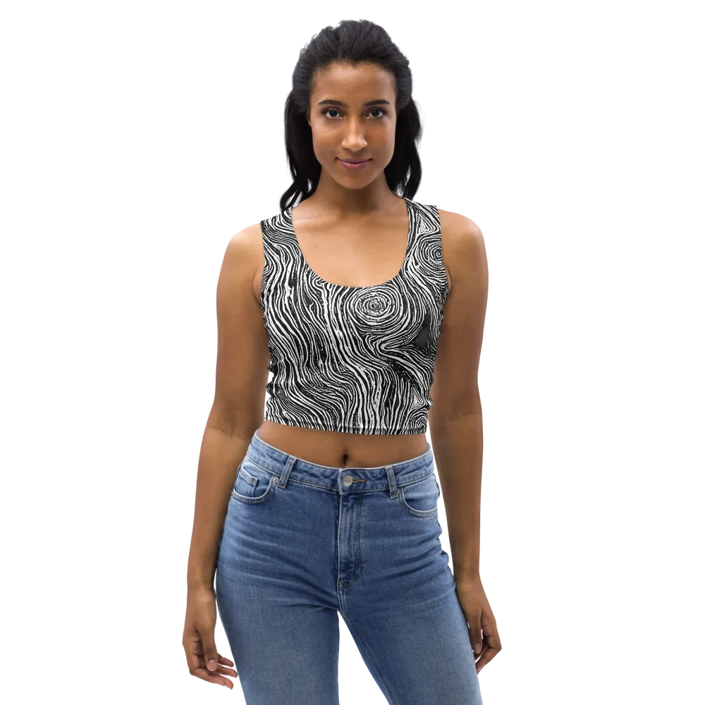 Fluid Timber on Crop Top — Front