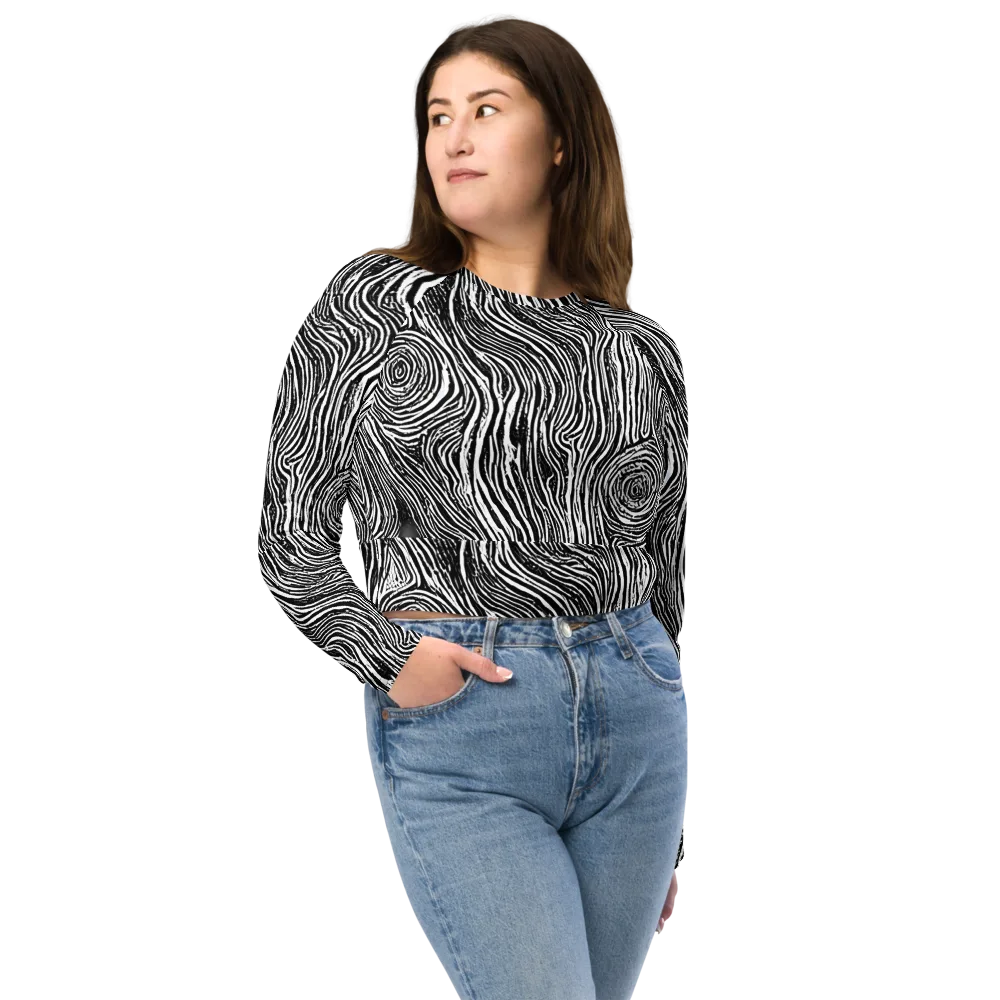 Fluid Timber on Long Sleeve Crop Top — Front