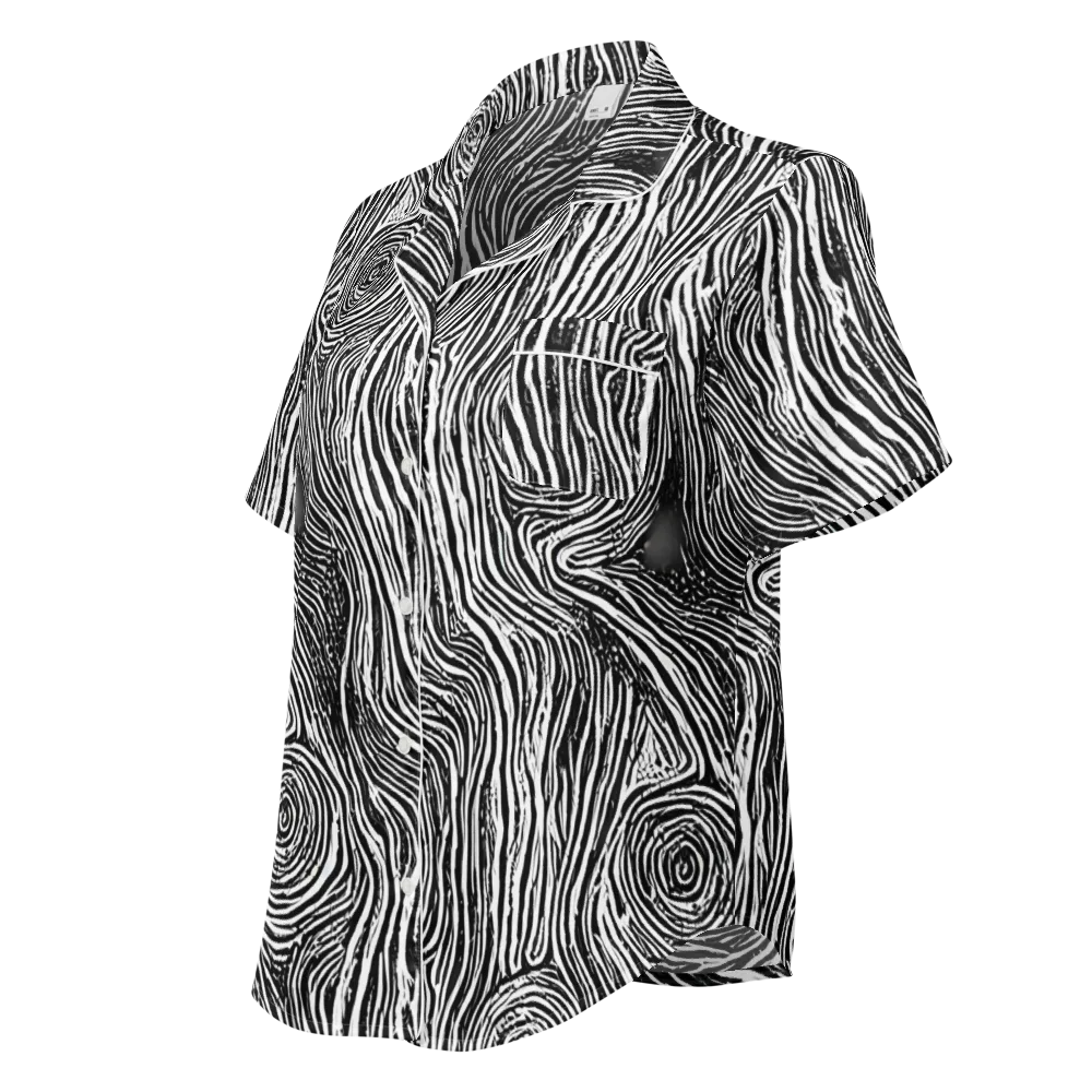 Fluid Timber on Women's Short Sleeve Pajama Top — Left Front