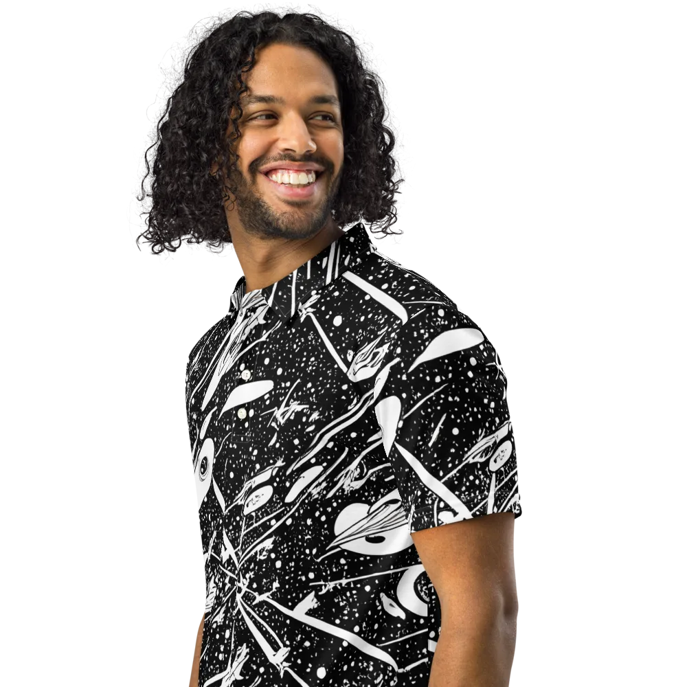 Black Hole Ballet on Men's Slim Fit Polo Shirt — Left Front