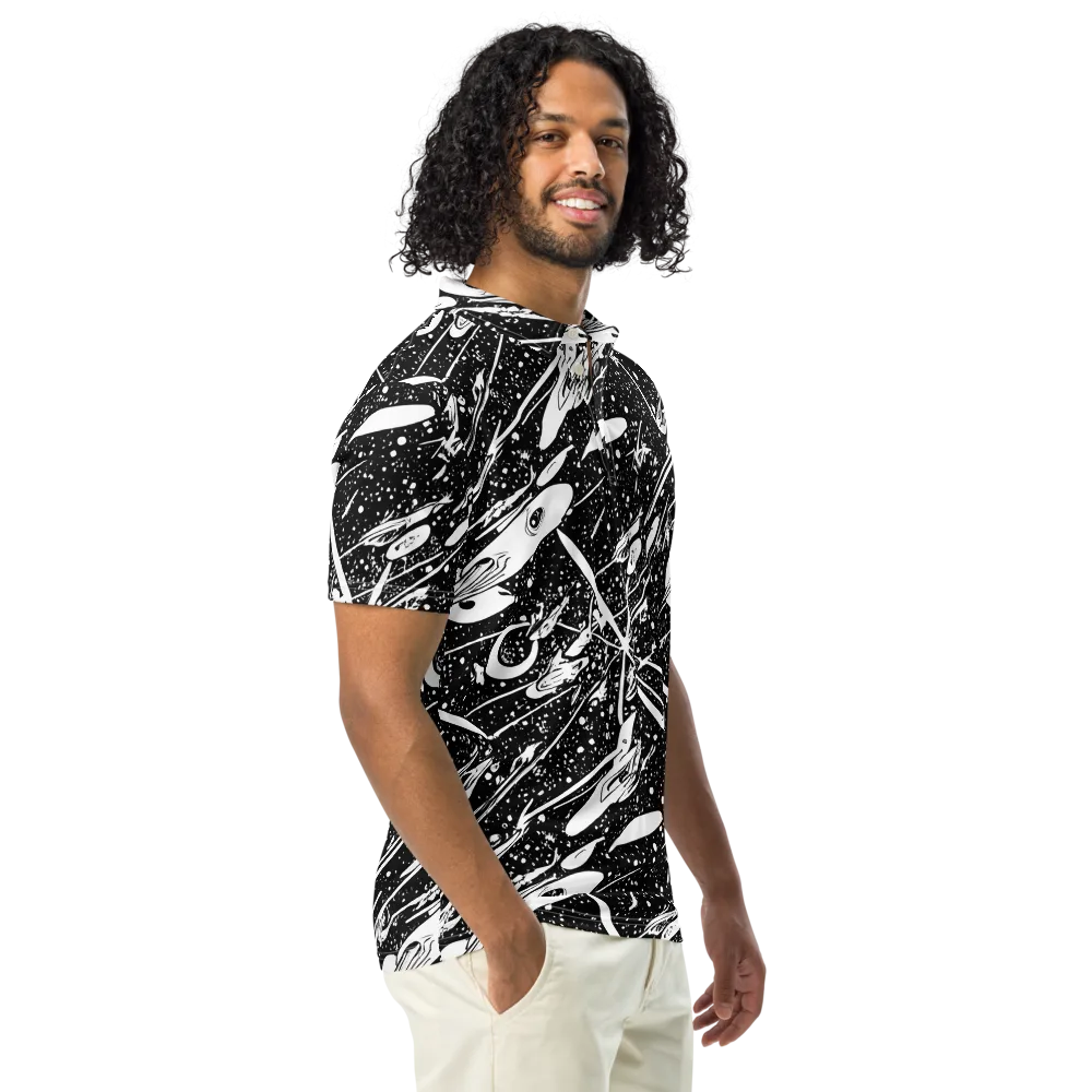 Black Hole Ballet on Men's Slim Fit Polo Shirt — Right Front