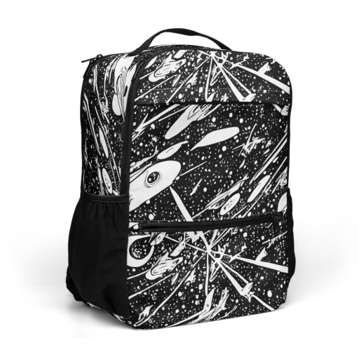Black Hole Ballet on a Utility Backpack