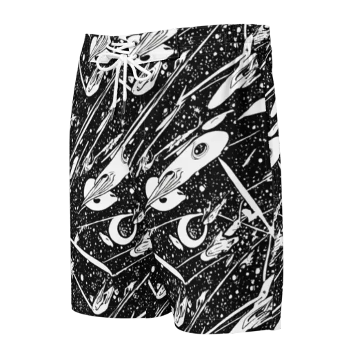 Black Hole Ballet on a Men's Board Shorts