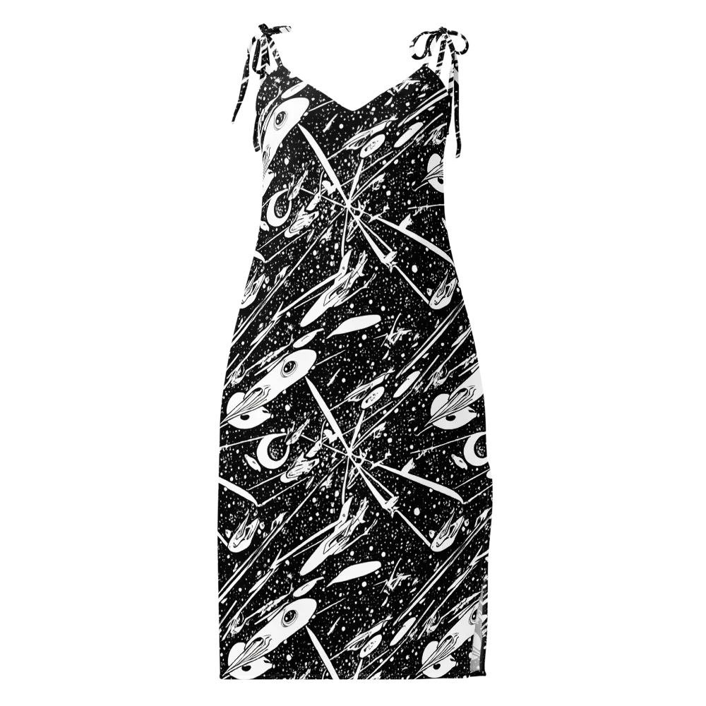 Black Hole Ballet on Slip Dress — Front
