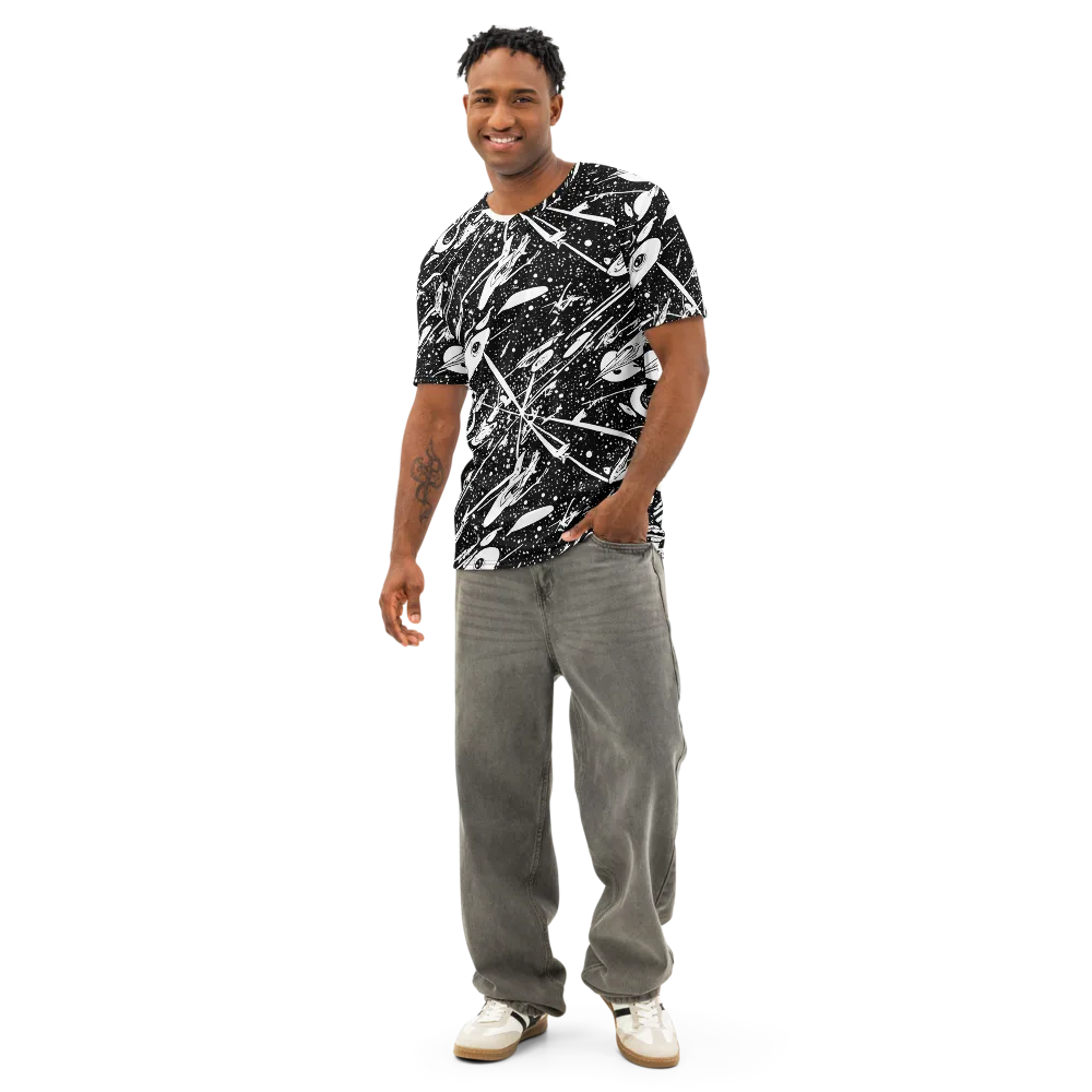 Black Hole Ballet on Men's Cotton Crew Neck T-Shirt — Front