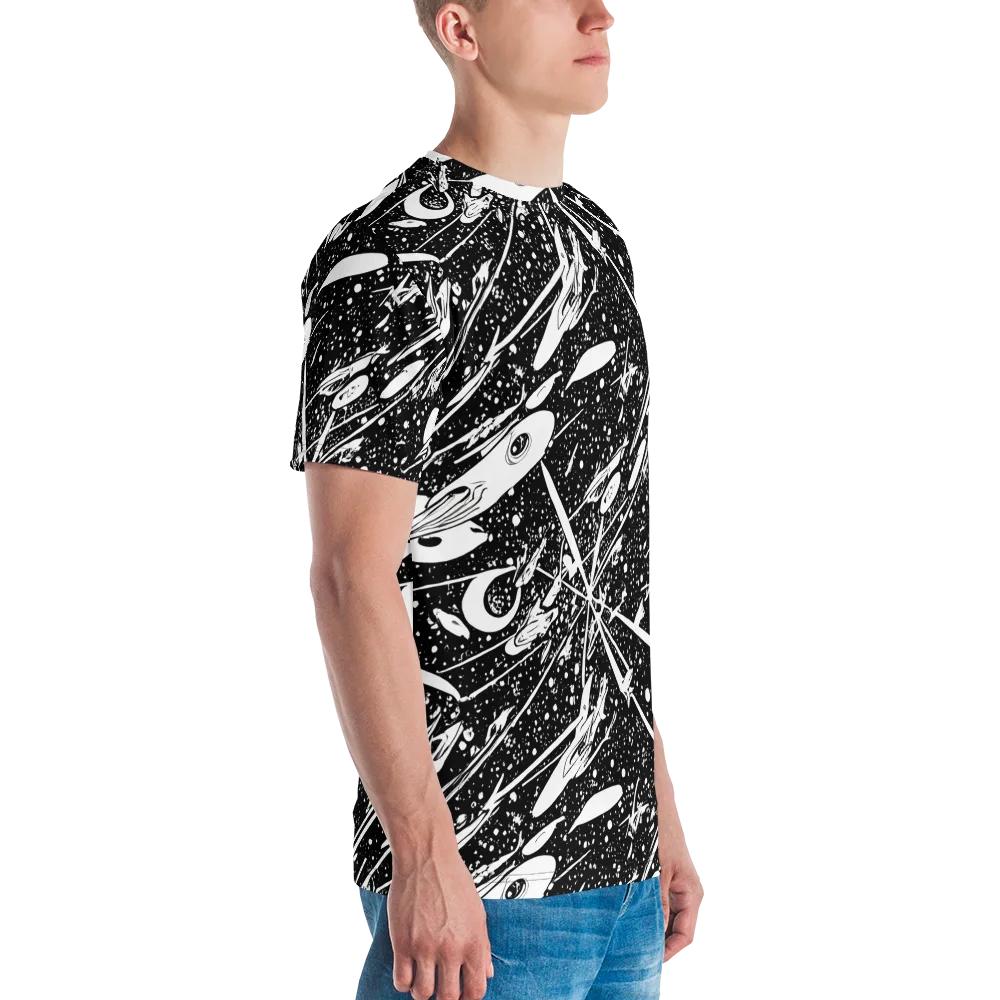 Black Hole Ballet on Men's Crew Neck T-Shirt — Right