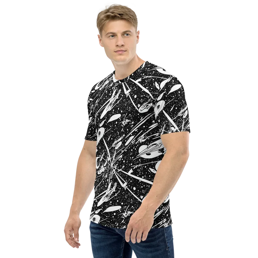 Black Hole Ballet on Men's Crew Neck T-Shirt — Left