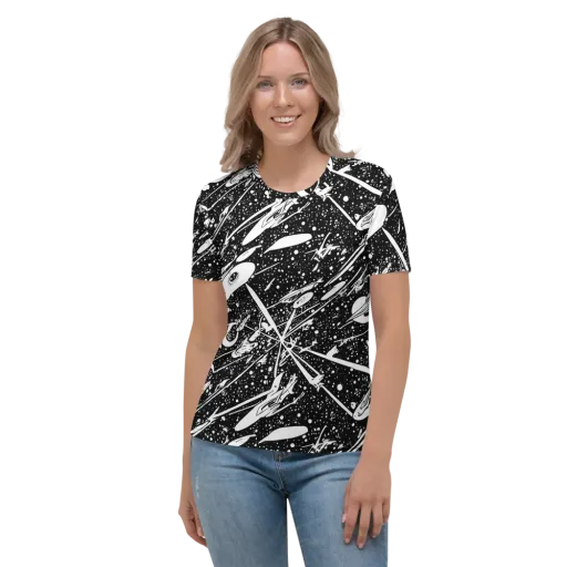 Black Hole Ballet on a Women's Crew Neck T-Shirt
