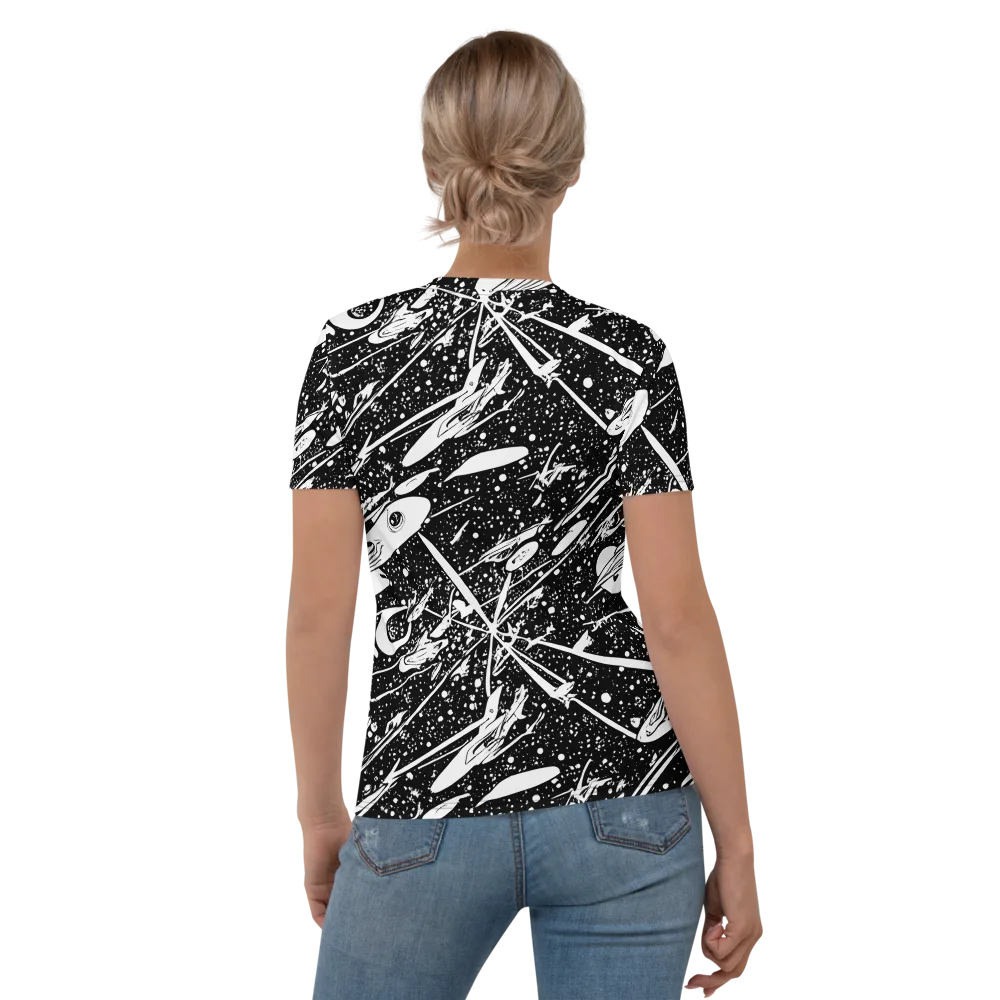 Black Hole Ballet on Women's Crew Neck T-Shirt — Back