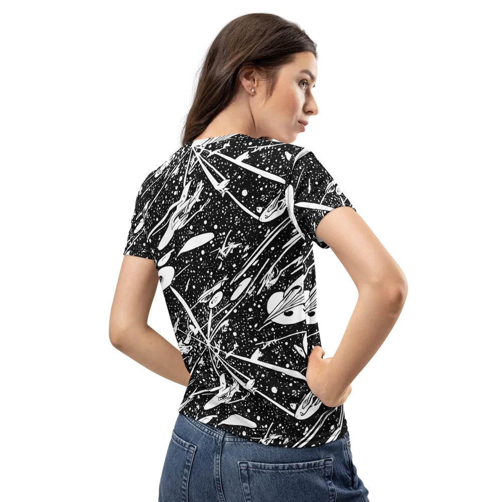 Black Hole Ballet on Women's Crew Neck T-Shirt — Back