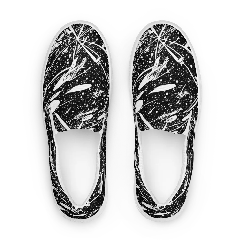 Black Hole Ballet on Men's Slip-On Canvas Shoes — Front